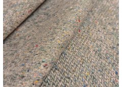 Tissu tweed beige
