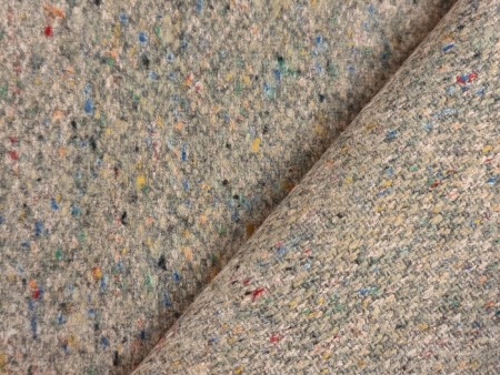 Tissu tweed beige