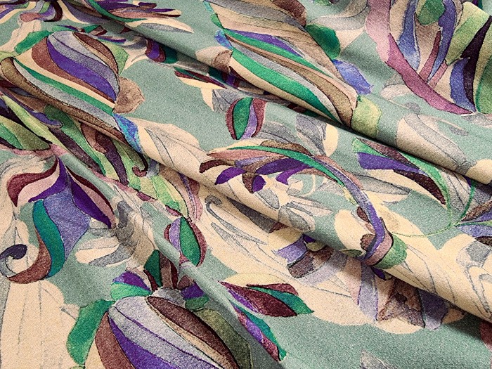 Tissu Viscose imprimée extensible