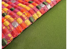 Tissu crêpe satin vert mousse