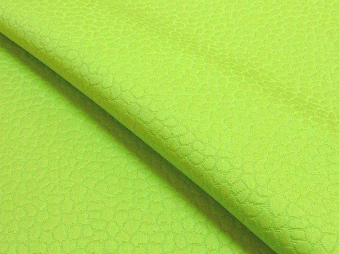 Piqué de coton vert printemps