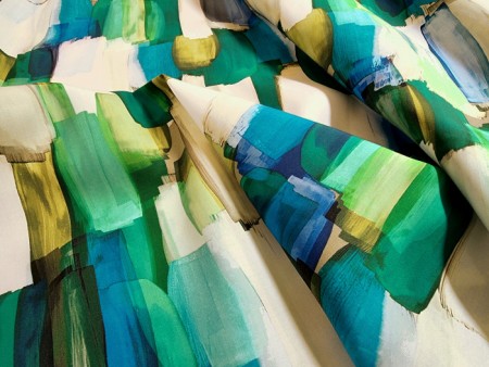 Tissu imprimé palette en vert