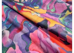 Tissu satin de coton "Songe Polychrome"
