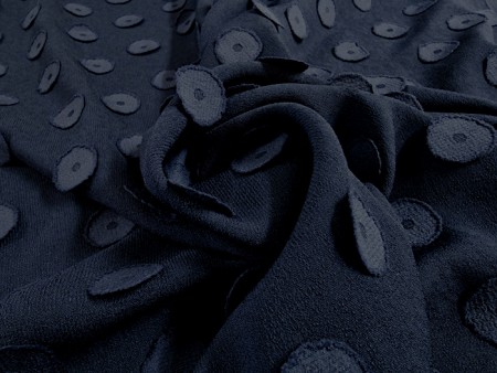 Tissu crêpe texturé à pastilles 3D