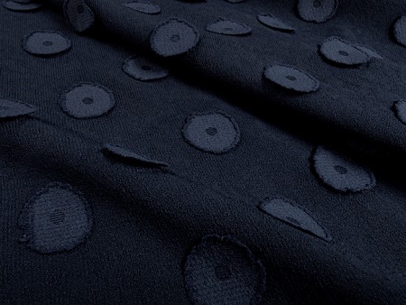 Tissu crêpe texturé à pastilles 3D