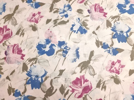 Tissu toile imprimée "Jardin d'atelier"
