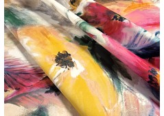 Tissu satin de coton "Jardin vibrant"