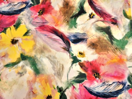 Tissu satin de coton "Jardin vibrant"