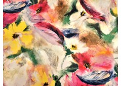 Tissu satin de coton "Jardin vibrant"