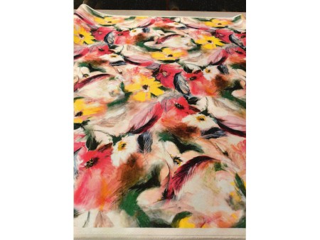 Tissu satin de coton "Jardin vibrant"