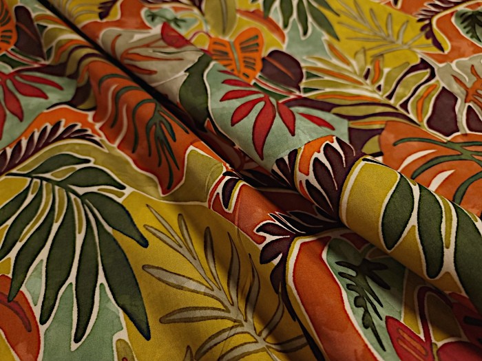 Tissu imprimé échappée tropicale