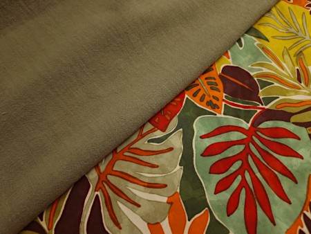 Tissu imprimé échappée tropicale