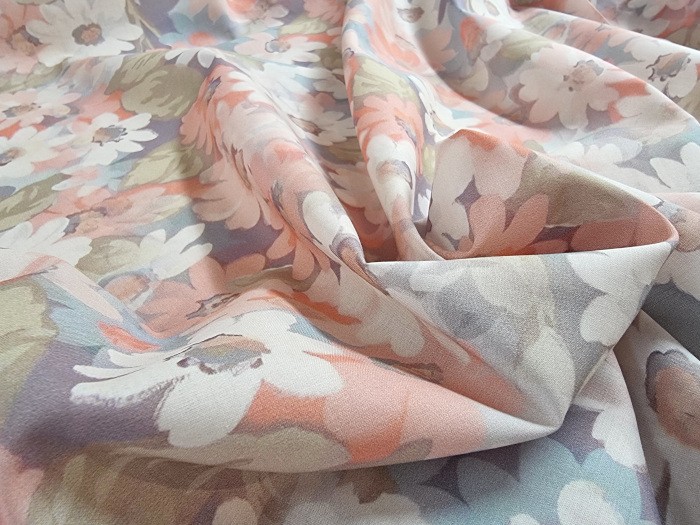 Tissu percale de coton fleurie – Imprimé Pastel Doux