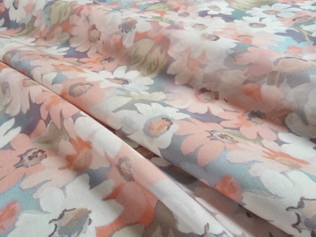 Tissu percale de coton fleurie – Imprimé Pastel Doux