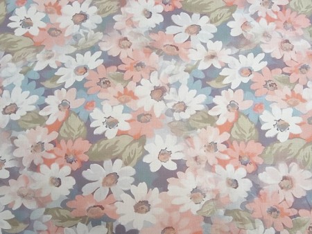 Tissu popeline de Coton légère fleurie – Imprimé Pastel Doux