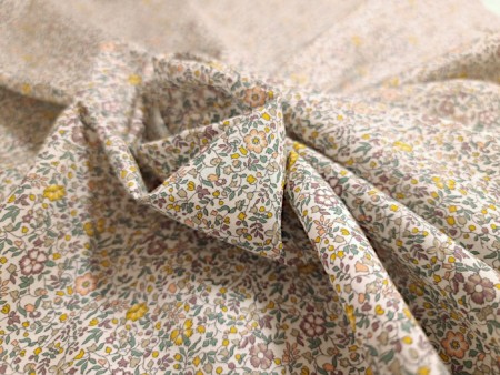 Tissu percale de coton "jardin mille-fioris"
