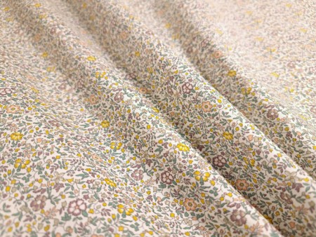 Tissu percale de coton "jardin mille-fioris"