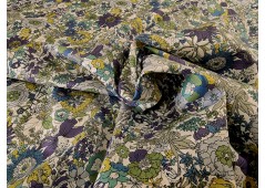 Tissu percale de coton florale