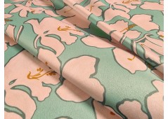 Tissu satin imprimé bicolore