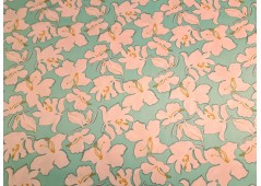 Tissu satin imprimé bicolore
