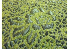 Tissu broché en camaïeux de verts