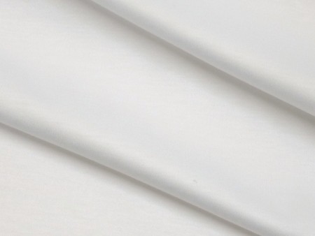 Tissu jersey de coton maille plane blanc