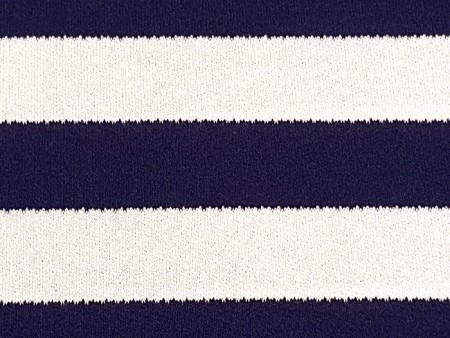 Tissu jersey rayé marine et blanc cassé