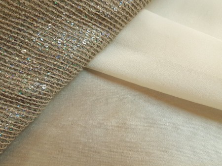 Tissu mousseline pailletée